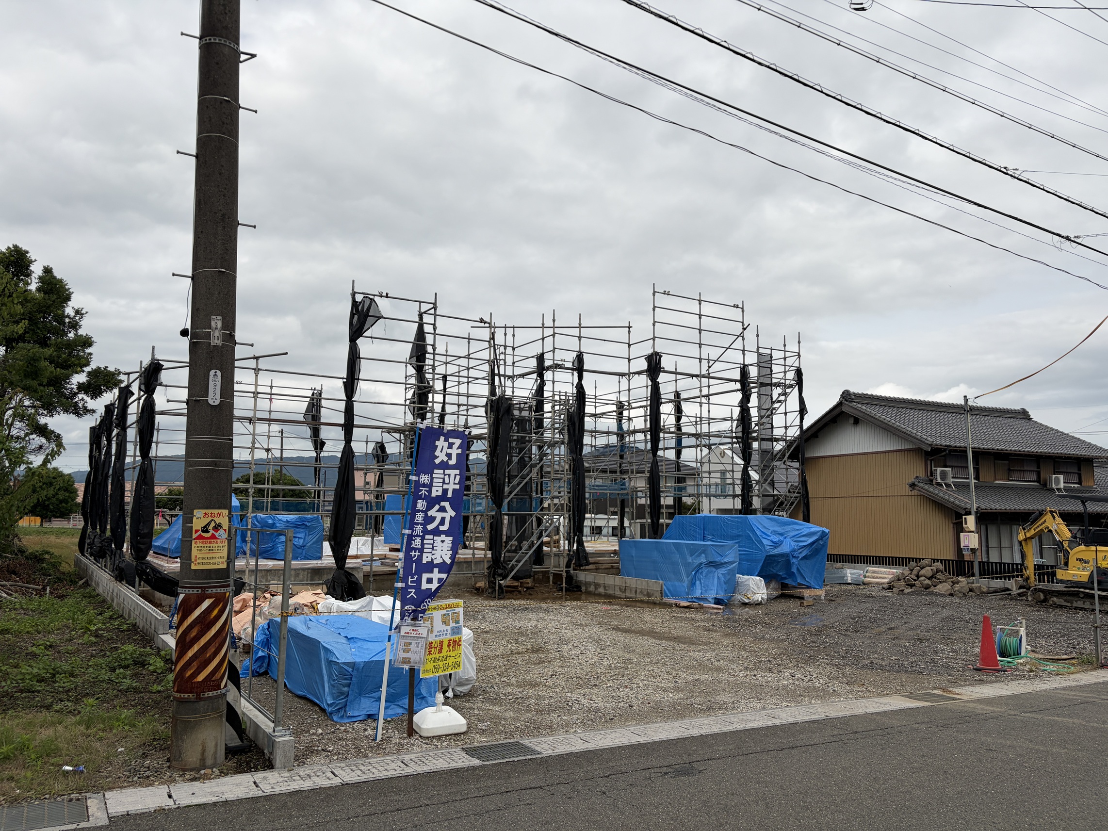 いなべ市大安町丹生川中 新築戸建て 全2棟 9月上旬完成予定!